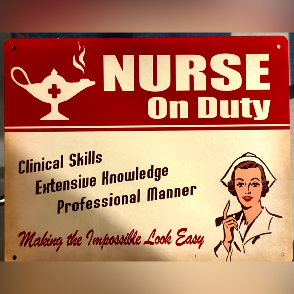 New Retro Signworks Other - 🏥 Nurse on Duty retro vintage inspired metal sign